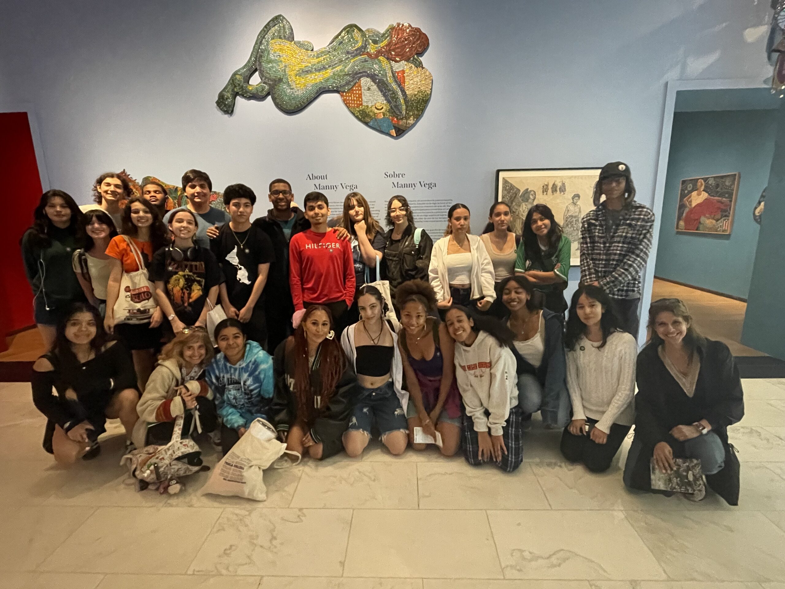 Latine Affinity Group visits the El Museo del Barrio on a field trip in Spring 2024.