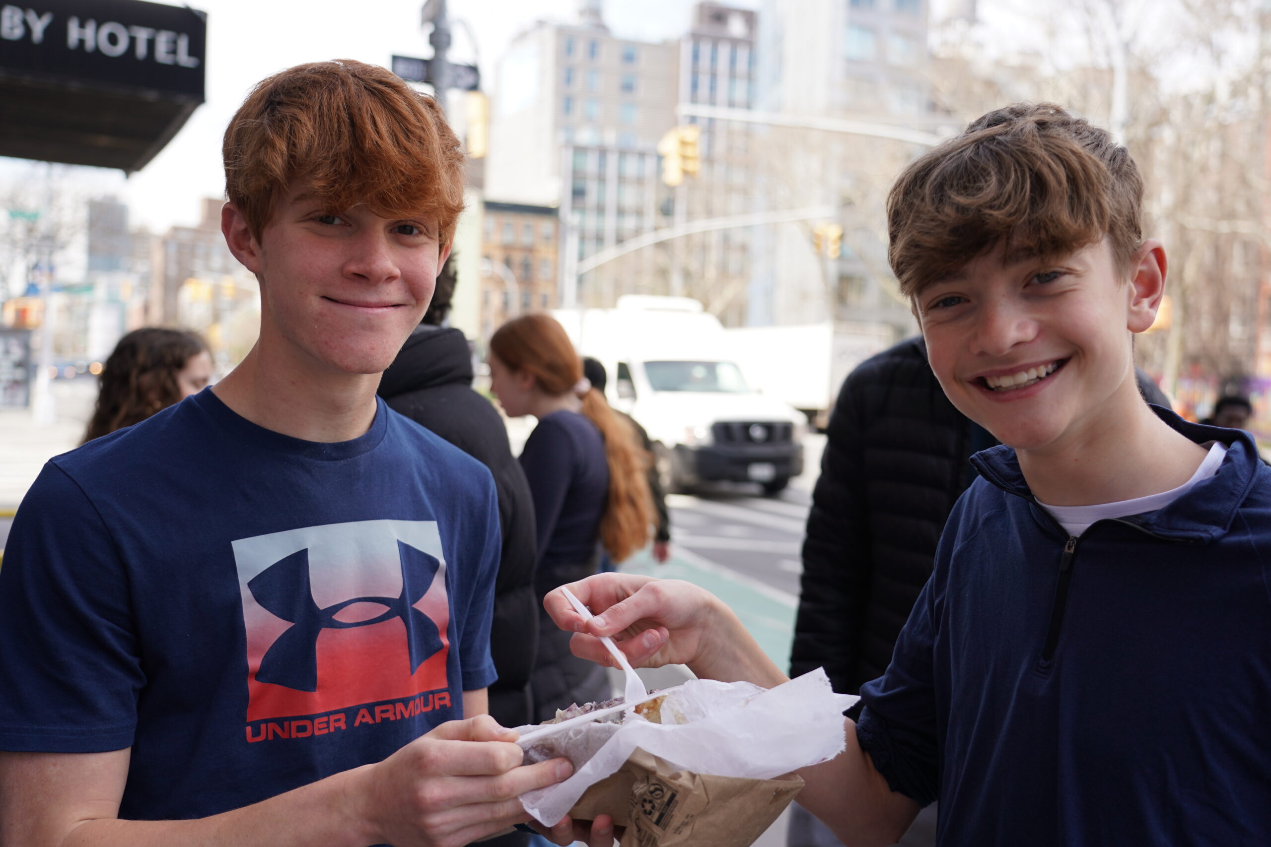 Jewish Affinity Group students go on a "Jewish Foods Tour" field trip throughout Manhattan.