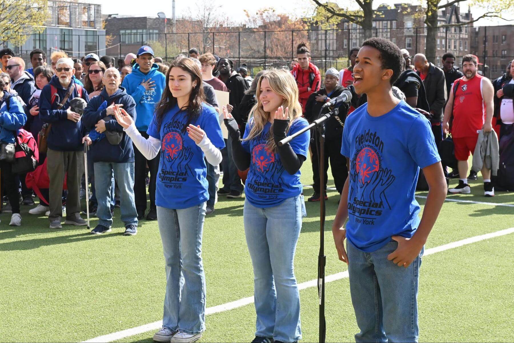 Ethical Culture Fieldston School Special Olympics activity.